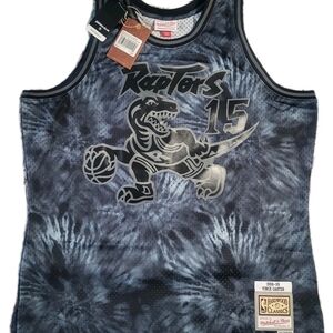 NEW VINCE CARTER Black Tie Dye Mitchell & Ness Toronto Raptors Jersey 1998-99 XL
